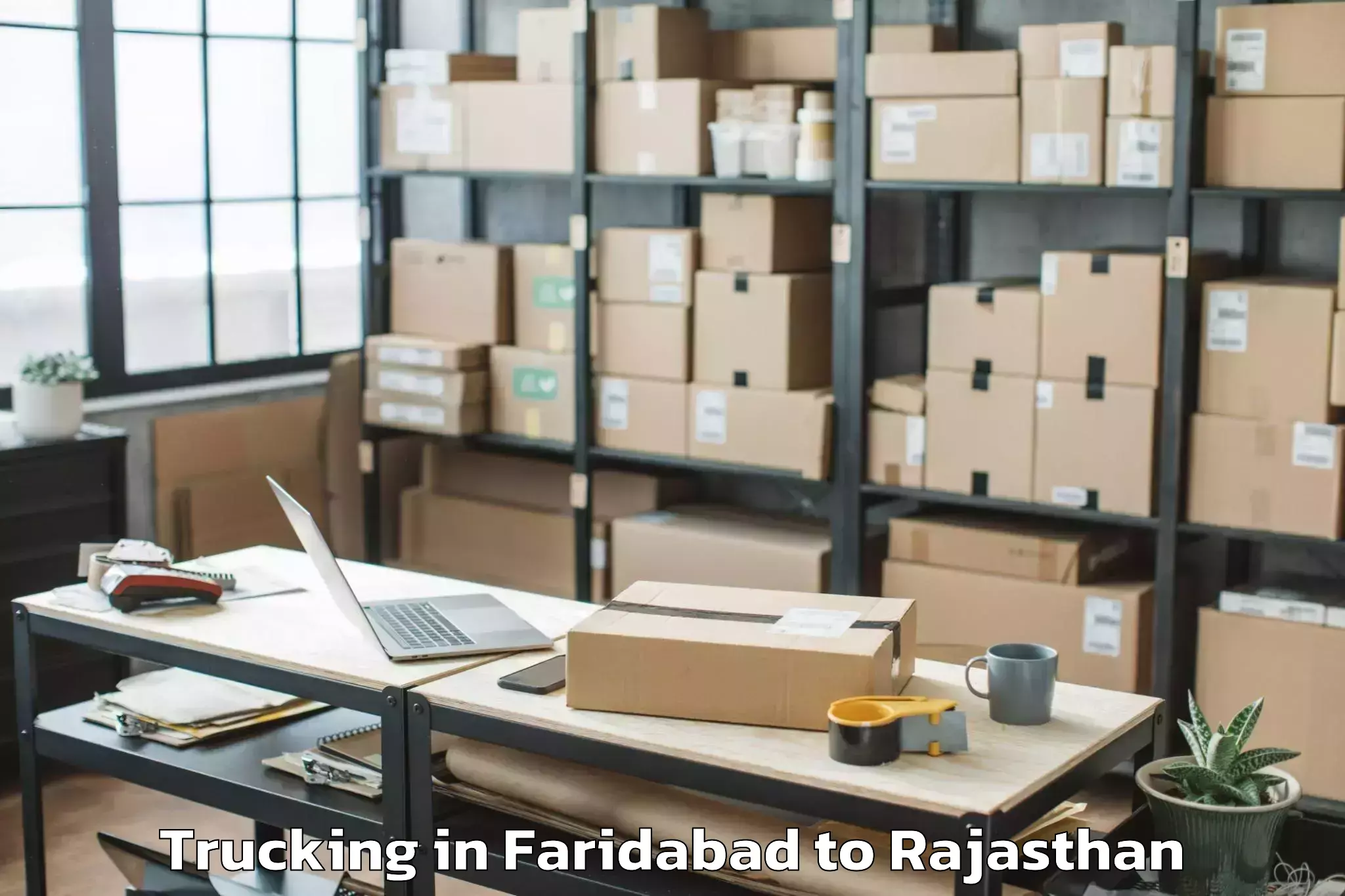 Book Faridabad to Khinwara Trucking Online